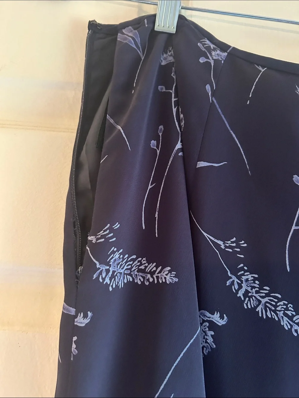 Kasper Navy Floral Midi Skirt with Matching Navy Jacket